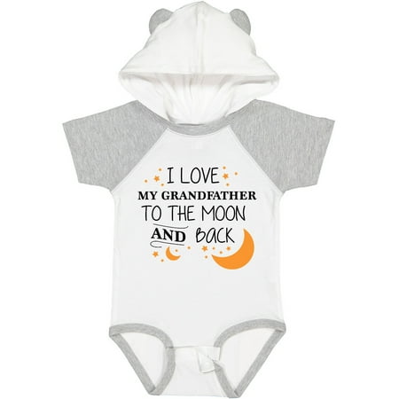 

Inktastic I Love My Grandfather to the Moon and Back Gift Baby Boy or Baby Girl Bodysuit