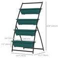 thumbnail image 3 of Outsunny Outdoor 4-Tier Raised Garden Bed with 4 Planter Boxes, Green, 3 of 10