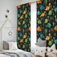 thumbnail image 5 of Blackout Kids Curtains,Black Colorful Dinosaurs Pattern Childrens Insulated Curtains Set Of 2,Bedroom Essentials,Toddler Room Decor 52"x84", 5 of 5