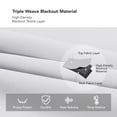 thumbnail image 6 of Deconovo Grommet Blackout Curtains 2 Panles Thermal Insulated Energy Efficient Curtains (Light Greyish White, 42" x 95"), 6 of 9