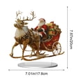 thumbnail image 3 of Darzheoy Christmas Santa Figurine, Sleigh Acrylic Tabletop Ornament, Winter Holiday Gift Accent, Christmas Decorations Indoor for Home Table Shelf Mantel, 3 of 7