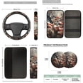 thumbnail image 7 of Binienty Hunting Deer Camo Automotive Seat Covers with Car Steering Wheel Cover American Flag Elastic Armrest Cushion Pad Seat Belt Cushion Pad Keychain Automotive Interior Accessories Set, 7 of 7