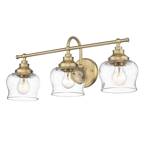 Wry Lighting Daphne 3-light Vanity in Brushed Champagne Brass