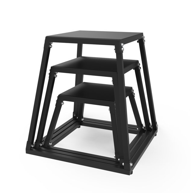 Metal Plyometric Jumping Box,12/18/24/30 Inch Steel Plyo Box for Fitness Exercise Home Gym