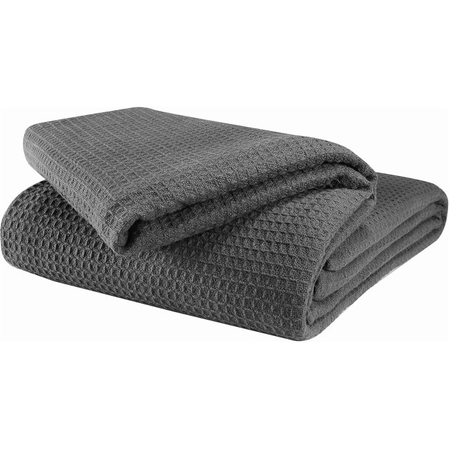 Cotton Thermal Blanket Breathable Bed Blanket Queen Size Soft Blanket Queen Blanket All Season Cotton Blanket Sage