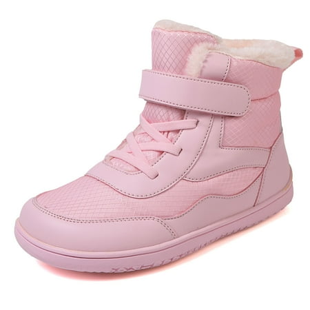 

Ediodpoh Children s Winter Fashion Warm Plus Thickened Snow Boots Solid Color Non Comfortable Sports Shoes Winter Boots for Girls Pink 12.5