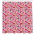 thumbnail image 3 of Crazy Shower Curtain, Sweets Pattern with Cartoon Style Candies and Chocolate Cartoon Style Colorful Design, Fabric Bathroom Set with Hooks, 69W X 75L Inches Long, Multicolor, by Ambesonne, 3 of 3