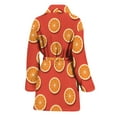 thumbnail image 2 of Orange Slices Pattern Women Bathrobe One Size Univeral Fits Fashion Lightweight Plush Fleece Long Robe For Women, 2 of 3