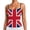 4-Dark Blue, variant on Women's British Flag Print Tank Tops Summer Sleeveless Backless Spaghetti Strap Slim Fit Camisole Casual Stretchy Tight Retro British Style Cami for Music Festivals Parties 2-Blue M