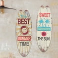 thumbnail image 4 of OUNONA Set of 2 Vintage Wood Surfboard Wall Signs for Bar, Porch, Beach Decor, 4 of 8