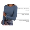 thumbnail image 4 of Remera PRETTYGARDEN 2025 de Manga Larga de Punto Acanalado Azul Talle S, 4 of 9