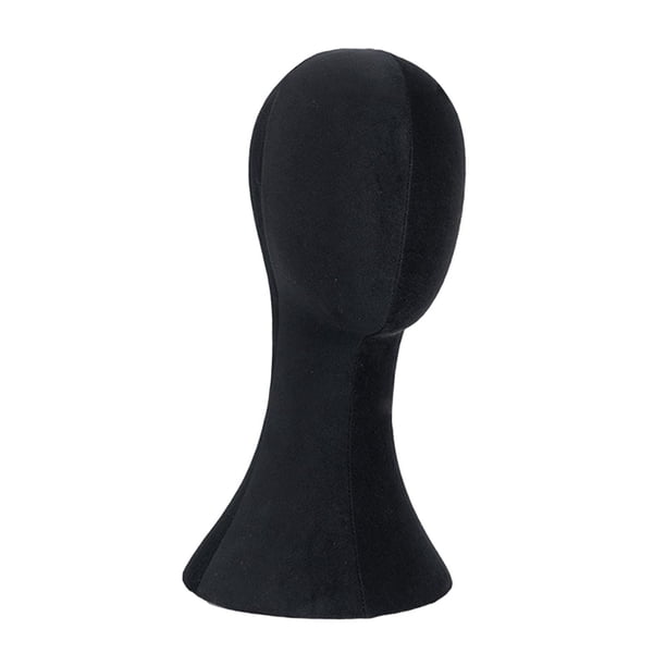 Soporte de exhibición para peluca, modelo de cabeza de maniquí, soporte de exhibición de cadena colgante, soporte para sombrero de utilería, soporte Negro