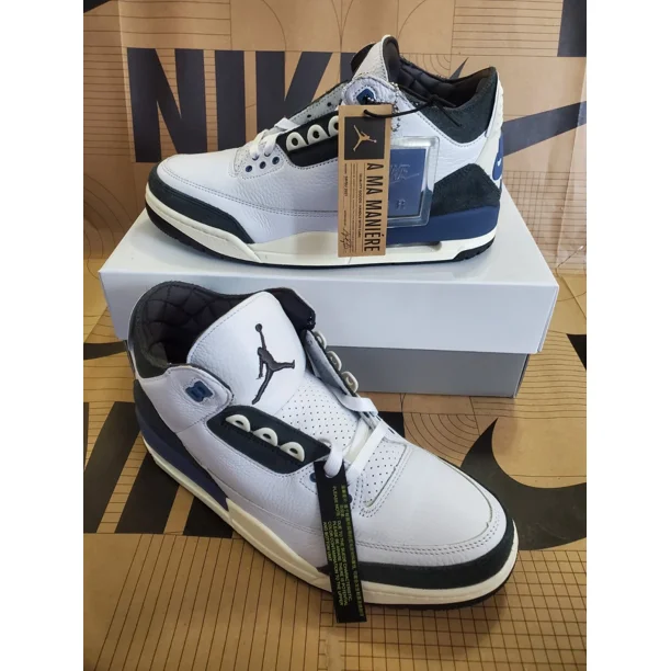 Ni - ke A Ma Maniere Jordan 3 Diffused Blue 'For The Love' IF8571-100 Men's Size 9