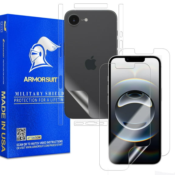ArmorSuit 2 2 Pack Full Body Skin   Screen Protector for iPhone 16e HD Clear MilitaryShield Film - Made in USA