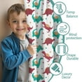 thumbnail image 3 of Blackout Kids Curtains,White Cartoon Cute Dinosaurs Pattern Childrens Insulated Curtains Set Of 2,Bedroom Essentials,Toddler Room Decor 52"x63", 3 of 5