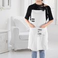 thumbnail image 2 of Delantal de cocina ajustable de lino y algodón blanco esencial para adultos para uso en cafeterías y comedores en casa, 2 of 8
