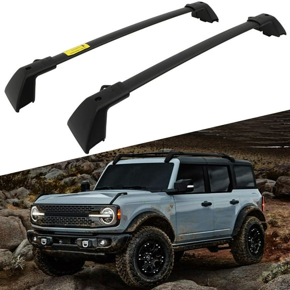 cciyu Roof Rack Cross Bars For Ford Bronco Sport 2021-2022 Fits Side Rails Models ONLY Car Top Luggage Carrier Rails