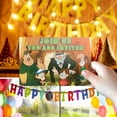 thumbnail image 3 of 16-Piece set with envelopes and stickers for monster birthday invitations, town party invitations, blank name party invitation cards, birthday party decorations, 3 of 6