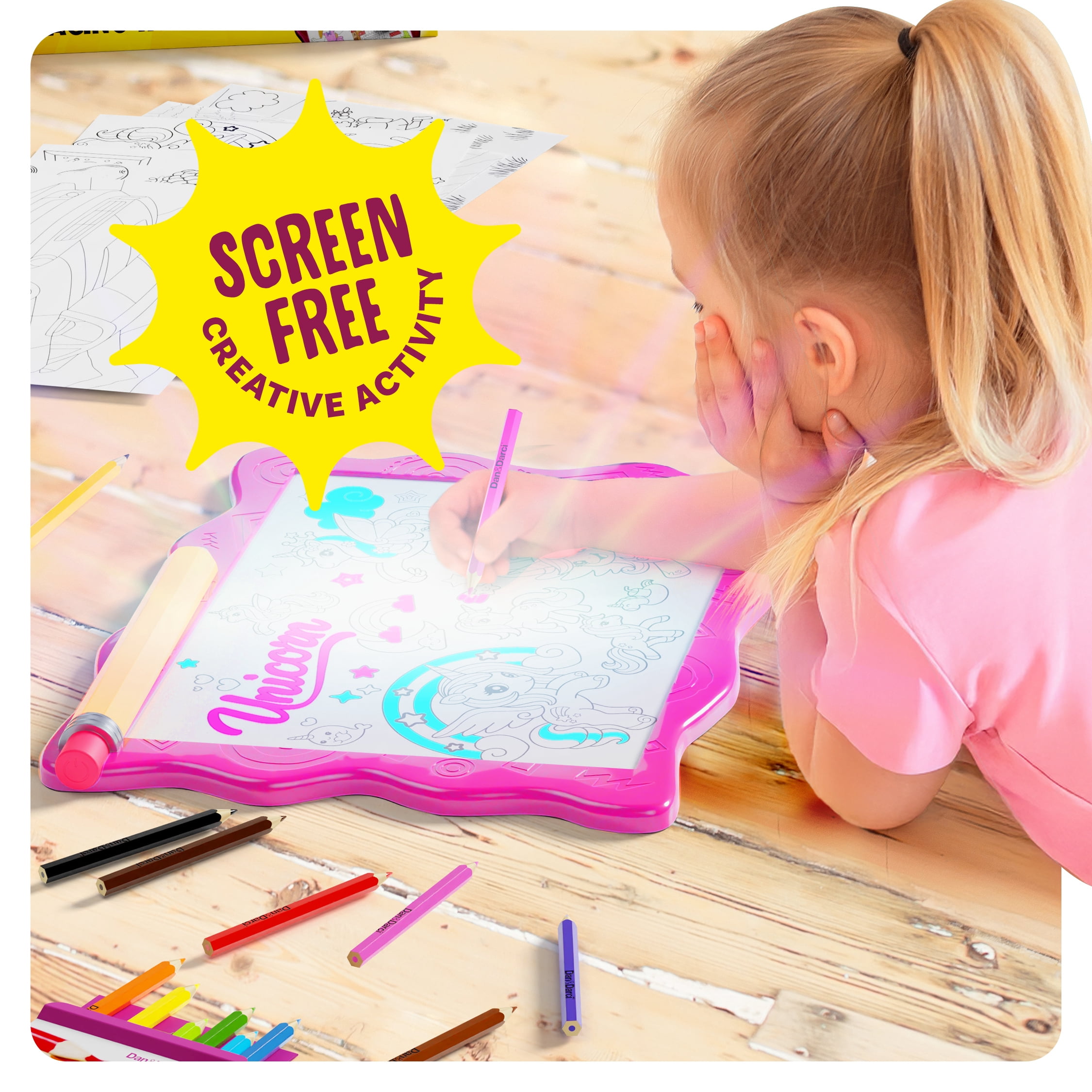 Light Up Tracing Pad for Kids - Craft Kit for Girls & Boys - Birthday Toy Gifts  Ideas - Arts & Crafts Writing Drawing Tracer Board