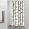 thumbnail image 3 of Waterproof Pioneer Shower Curtain 36x72 Inch Polyester Unique Colorful Floral Shower Curtain for Bathroom Hotel Home Decor with 7 Plastic Hooks, 3 of 5