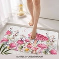 thumbnail image 6 of Pink Mushroom Doormat Outdoor Entrance 18"x30", Butterfly Flower Moon Country Botanical Absorb Moisture Dirt Door Mats, Non-Slip Rubber Backing Floor Mats Indoor, Low-Profile Front Door Rugs, 6 of 9