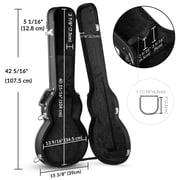 Yescom Electric Guitar Hard Case for LP Les Paul Style Electric Guitar Wooden Hard Shell Lockable