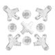 thumbnail image 1 of Spare Parts For 3x3m Gazebo Awning Tent Feet Corner Center Connector 25/19mm, 1 of 4