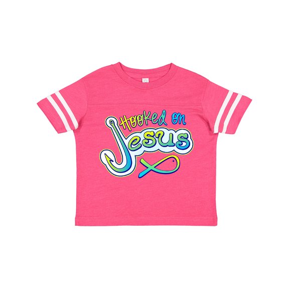 Inktastic Hooked on Jesus Christian Boys or Girls Toddler T-Shirt