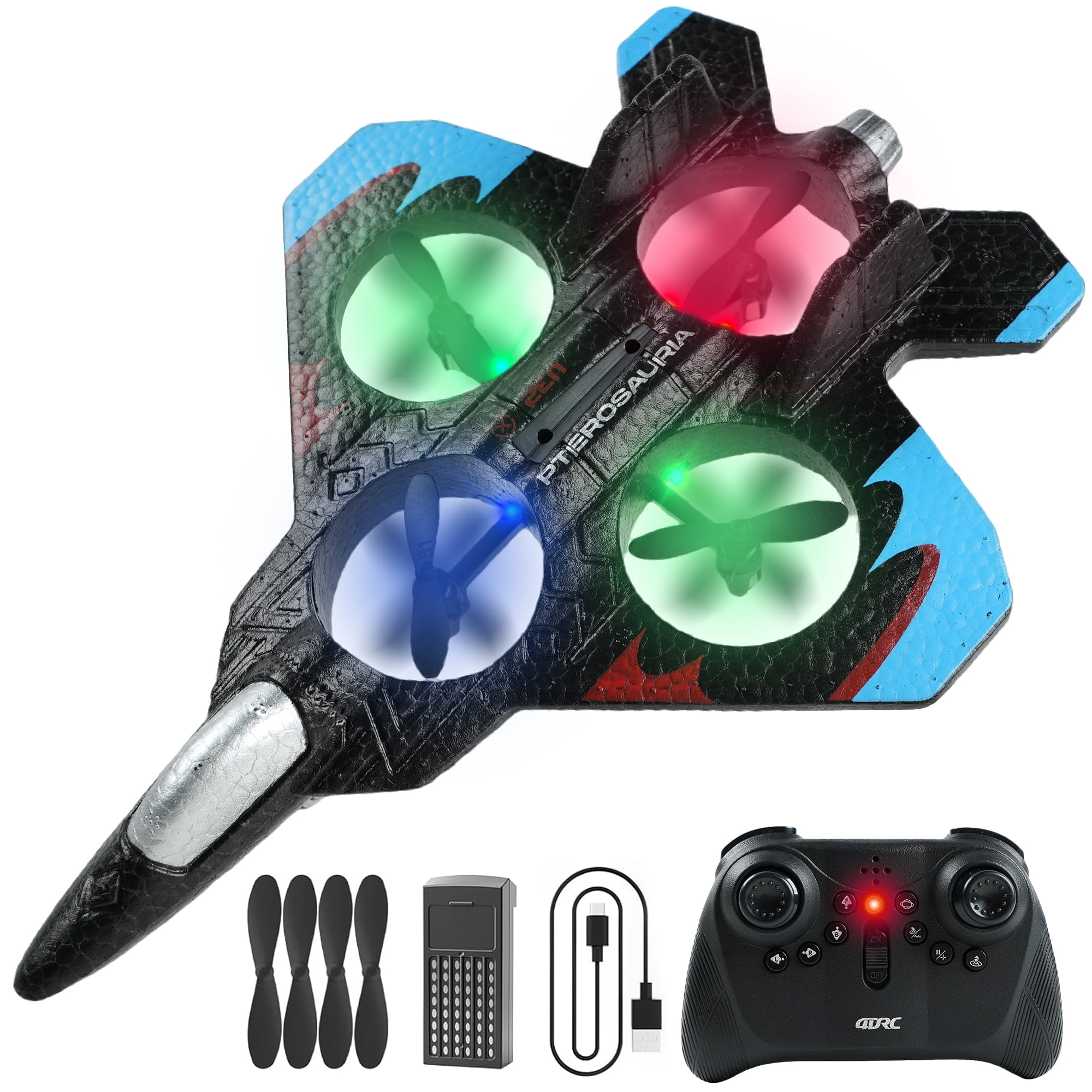 JBeeCtrl RC Planes for Kids 2.4GHZ Remote Control Airplanes for Adults 360° Flip Fighter Jet Toy RC Airplane for Beginners Boy Toys 5-7 8 9 10 11 Year Old Boy Gifts