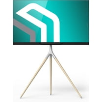 ONKRON Tripod TV Stand for 32”-65” TV up to 77 lbs, Wooden Swiveling with max 400x400 VESA, 35” long