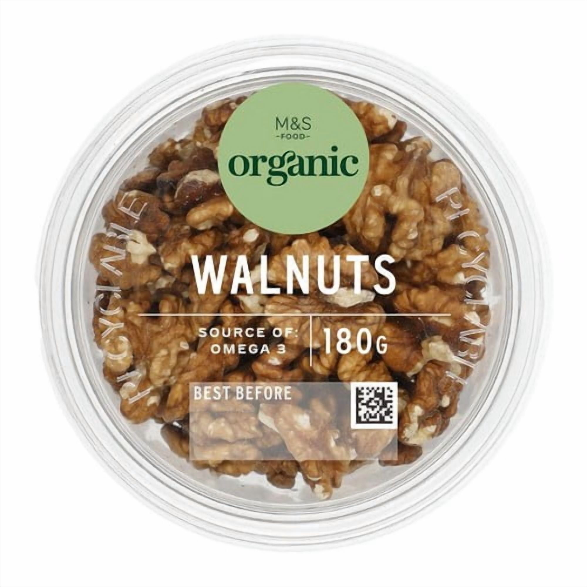 M&S Organic Walnuts 180g, British Import (Pack of 3)