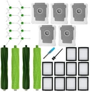Replacement Accessory Parts For iRobot Roomba i7 i7+ i1 i3 i3+ i4 i4+ i6+ i8 i8+ J7 J7+ Plus E5 E6 Vacuum, Rubber Brushes & HEPA Filters & Edge-Sweeping Side Brushes&Dirt Disposal Bag
