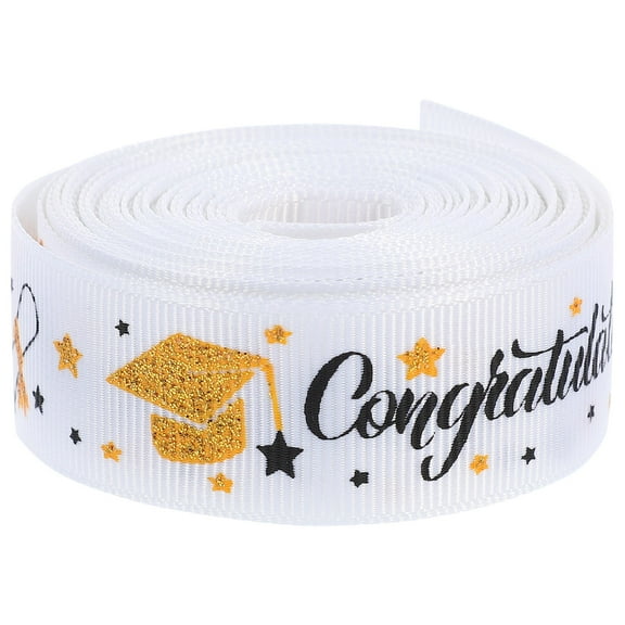 Worgeous 1 Roll of Graduation Gift Ribbon DIY Ribbon Decorative Cake Ribbon Gift Packing Ribbon DIY Ribbon