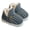 Gray, variant on Lovskoo Kids Slippers Boys Girls Warm Soft Plush Solid Color Slippers Little Kids Non-Slip Winter Home Shoes for Indoor Outdoor 30 Coffee