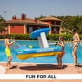 thumbnail image 6 of Zone Tech Harbor Master Inflatable Patrol Boat Pool Float Ride On with Fun Constant Flow Water Squirter for Kids Cool Retro Style for Beach Ocean Pool Lake Extra Thick Large Floatie, 6 of 8