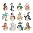 thumbnail image 3 of 12pcs Diamond Pearl Christmas Ornaments Decorations, Xmas Hanging Tree Pendants, Seasonal Indoor Outdoor Decor for Christmas Tree Mantel Window Wall, Gifts for Family Friends, 3 of 7