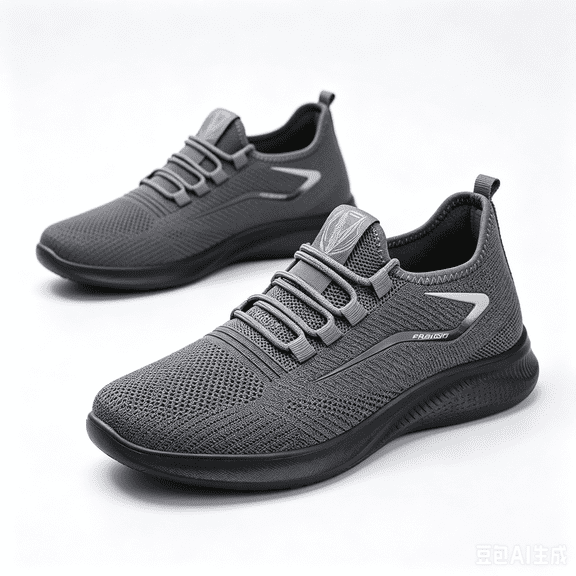 Men's Breathable Knit Casual Sneakers, Lightweight Lace Up Walking Shoes, Non Slip Soft Sole Athletic Running Shoes for Daily Workout Outdoor