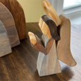 thumbnail image 1 of Jesus Statue Decoration Wooden Nativity Statue Set Easter Crafts, 1 of 5