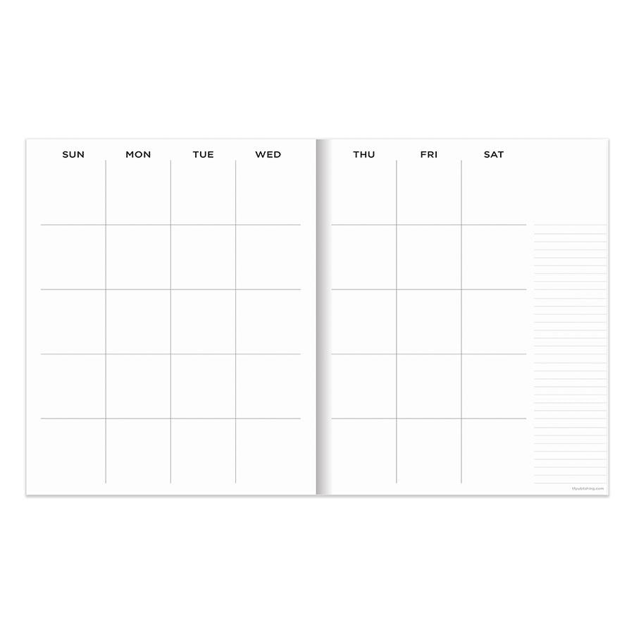 11”x9” TF PUBLISHING Emerald Green Large Monthly Undated Calendar Planner 