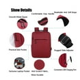 thumbnail image 5 of Sovegavy Travel Laptop Backpack with USB Charging Port, Travel Backpacks Business 15.6 inch College Computer Bag for Men Women, Red, 5 of 7