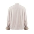thumbnail image 4 of Women's Elegant Vintage Medieval Shirt Long Sleeve Steampunk Victorian Blouse Ruffle Lace Stand-Up Button Down Tops, 4 of 4