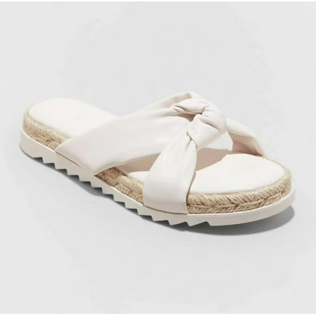 

Women s Dena Knotted Espadrille Sandals - Universal Thread Off-White 7.5