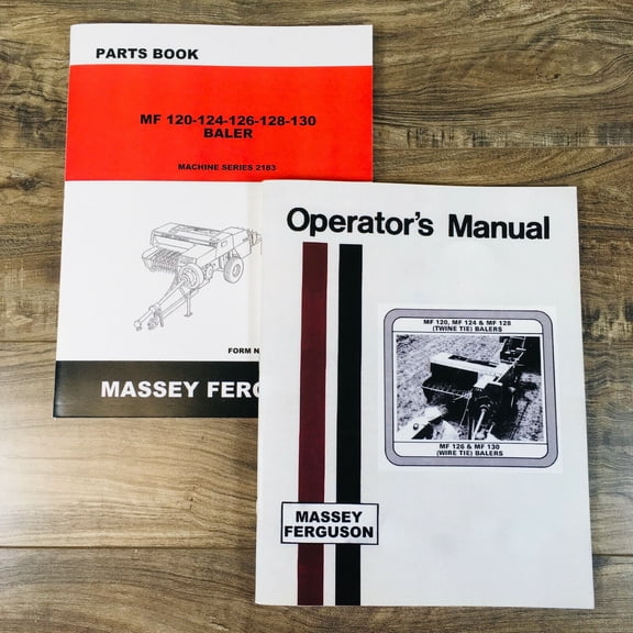 MASSEY FERGUSON MF 126 130 WIRE TIE BALERS PARTS OPERATORS MANUAL SERVICE SET
