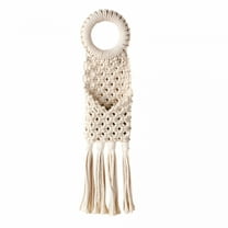 LAMIRO Woven Hanging Pocket Macrame Wall Tapestry Small Sundries Holder Blanket