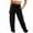 Black, variant on Women's Cozy Sweatpants High Waisted Sweatpants with Pockets and Drawstring Wide Leg Cargo Trousers Baggy Jogging Joggers Solid Colour Workout Tracksuit Bottoms Casual Lounge Active Pants