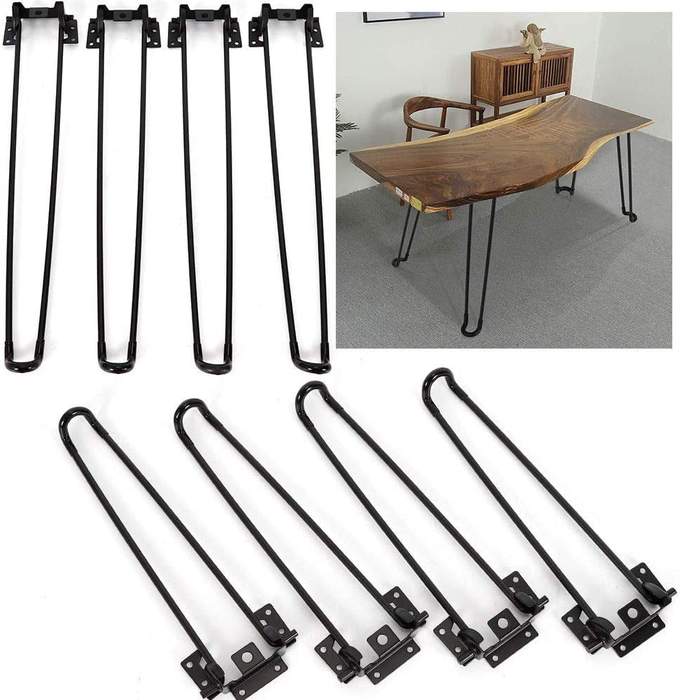 Details about   28'' 4Pcs Hairpin Legs Table Legs Foldable Furniture Legs Moder No-slip silicone 