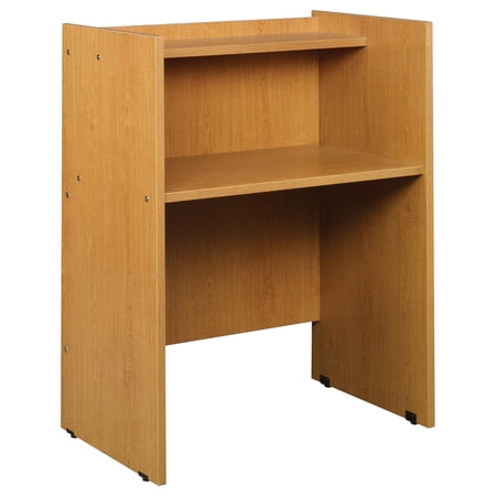 Student Study Carrel Desk with Bookshelf - Compact Workstation for Home & Dorm