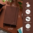 thumbnail image 6 of BEECHMORE BOOKS Lined Journal Notebook, 5.8 x 8.3 inch, A5 160 Lined Pages, Hardcover Leather Journals for Women, Men, Writing and Notebooks for Work - 120 GSM Thick Paper, Gifts Box Included, 6 of 14