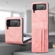thumbnail image 1 of Funda de cuero con tarjetero para Samsung Galaxy Z Flip 3, Flip4, 5G, Flip 4, 3, 2, antideslizante, sensación mate Fivean unisex, 1 of 2