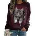thumbnail image 2 of Mode Commerce Extérieur Européen et Américain 3D Mignon Chat Gilet Col Rond Vêtements pour Femmes Commerce Extérieur Européen et Américain Vêtements pour Femmes Cheveux Raides, 2 of 5